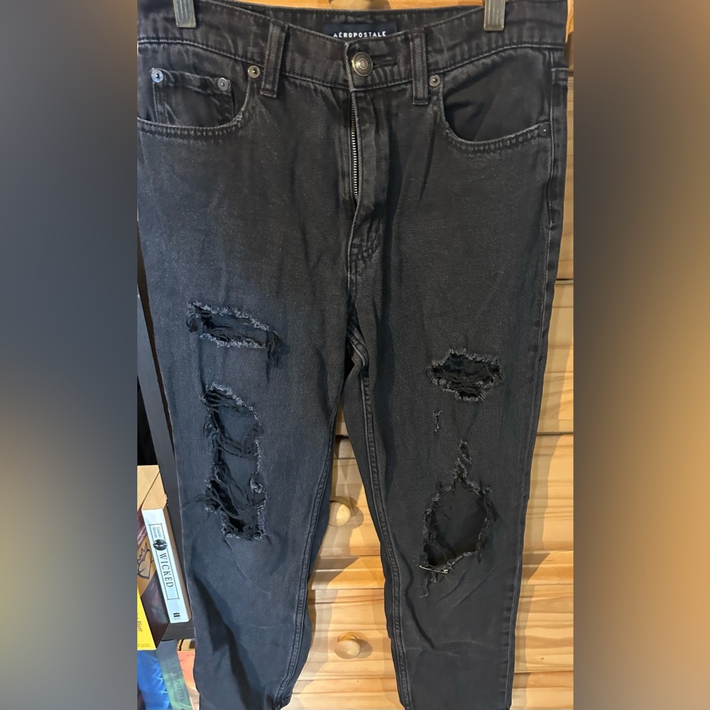 Aeropostale Black Mom Jeans sz 4